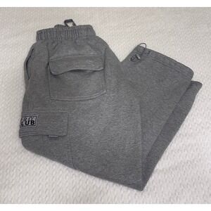 PRO CLUB MEN'S FLEECE CARGO SWEATPANTS HEAVYWEIGHT Grey S